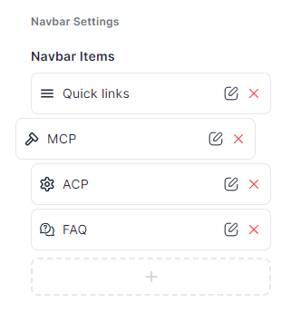 Arrange navbar item