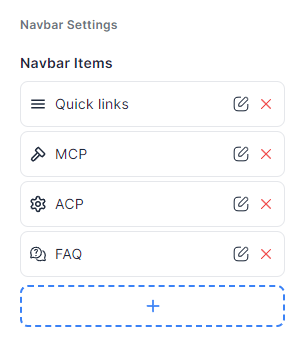 New navbar item